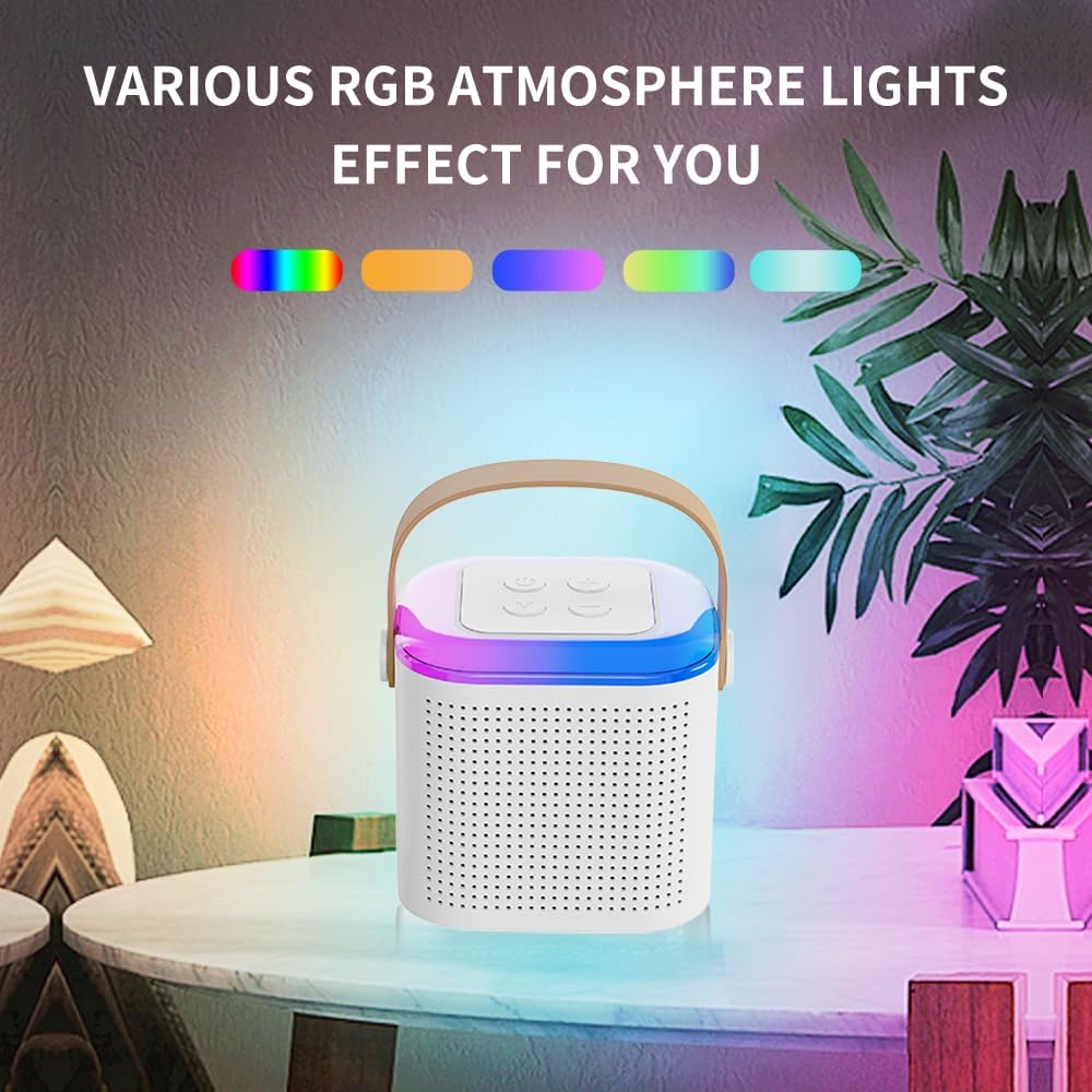 Máquina de karaoke para niños portátil Bluetooth con 1 micrófono Y1 - Imagen 5