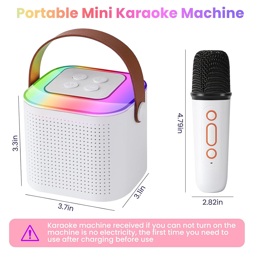 Máquina de karaoke para niños portátil Bluetooth con 1 micrófono Y1 - Imagen 8