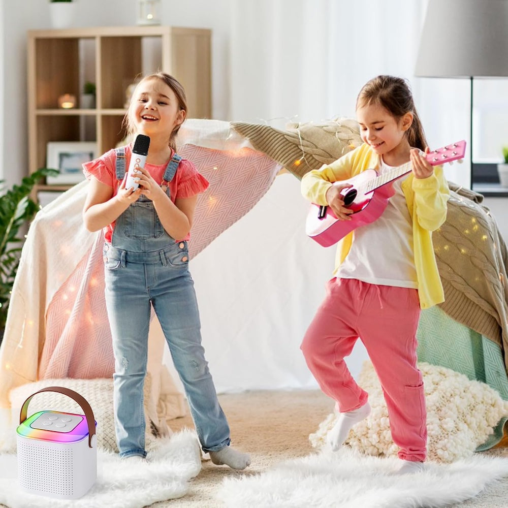 Máquina de karaoke para niños portátil Bluetooth con 1 micrófono Y1 - Imagen 9