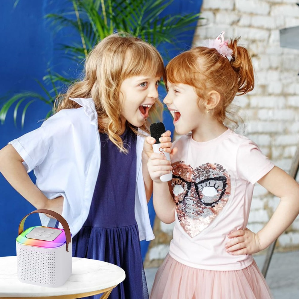 Máquina de karaoke para niños portátil Bluetooth con 1 micrófono Y1 - Imagen 10
